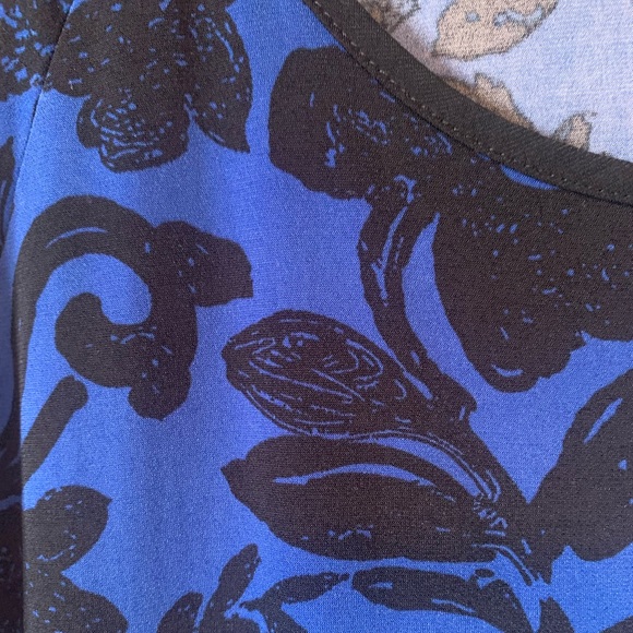 Susan Graver Liquid Knit Printed Top with 3/4 Raglan Sleeves Size S NWOT - Picture 6 of 9